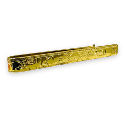 24ct Gold Plated Engraved Tie Clip