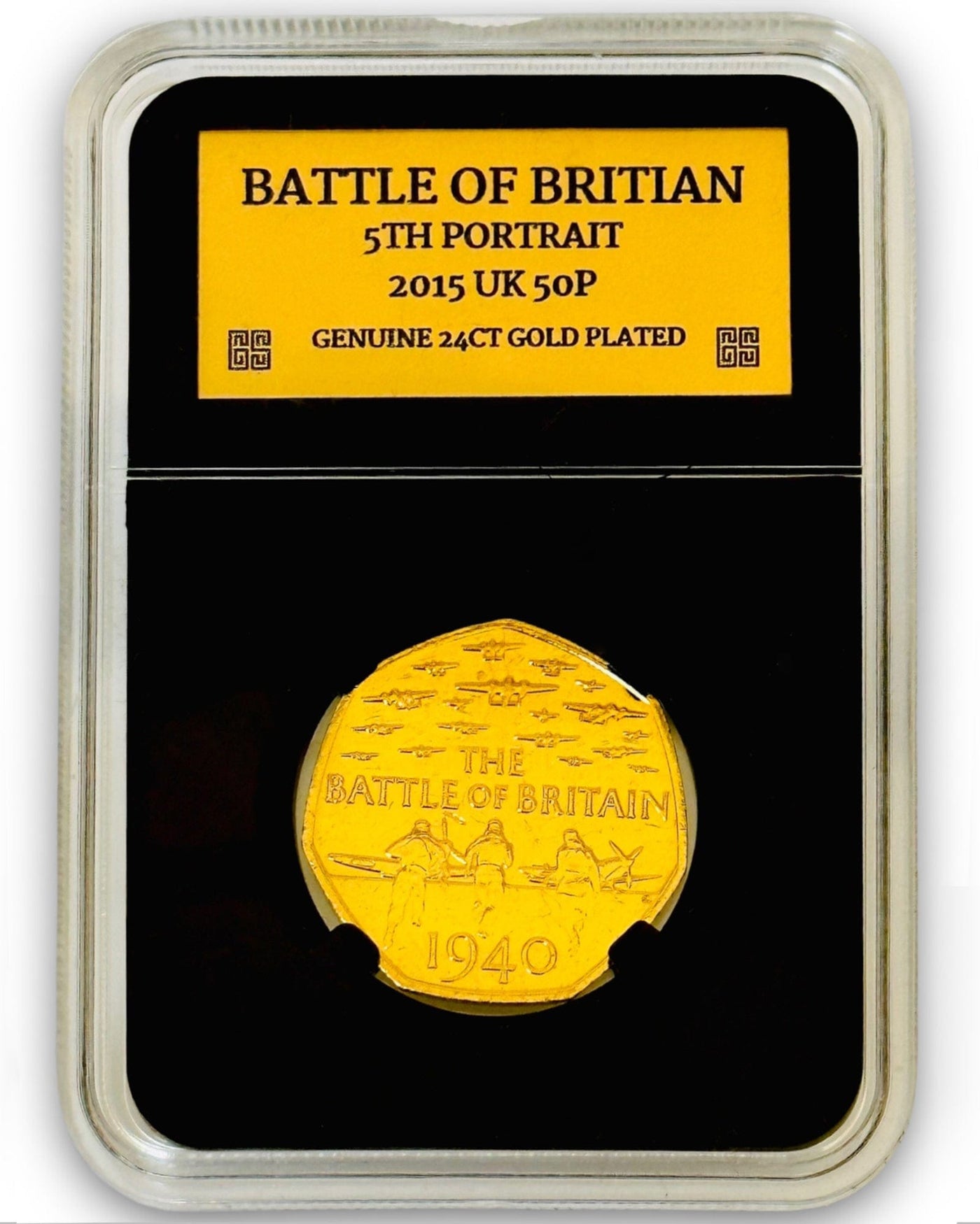 24ct Gold Plated Battle Of Britain 2015 50p Coin In Case