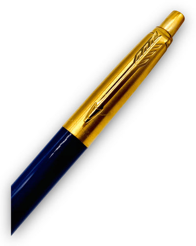 24ct Gold Plated Parker Jotter Pen Navy